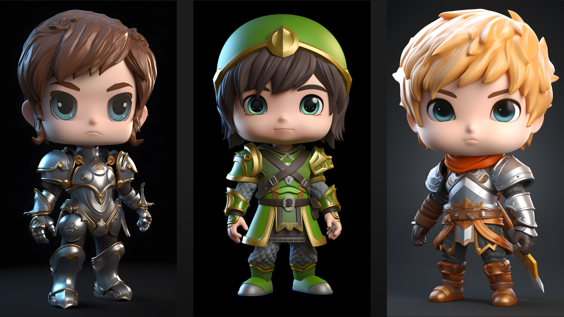 ArtStation - +250 Chibi Knight Boy | 4K | Character Reference Pack Vol ...