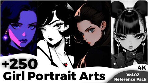 +250 Girl Portrait Arts (4k)