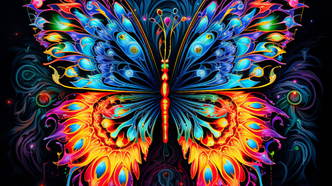 Fractal Color Butterly