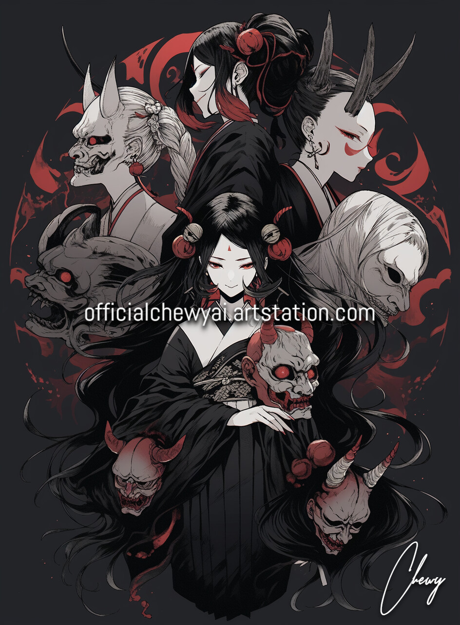 ArtStation - Japanese Demon Girl Aesthetic | Artworks