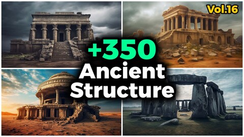 +350 Ancient Structure Reference Images (4k) | Vol_16