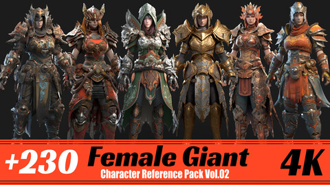 +230 Female Giant | 4K | Character Reference Pack Vol.02