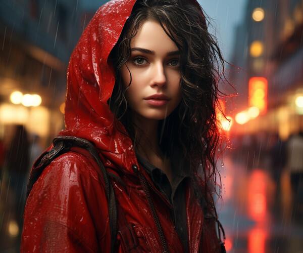 ArtStation - Beautiful model girls in rain weather (5824x3264px) | Artworks