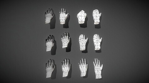 3D Model - Low Poly Hands