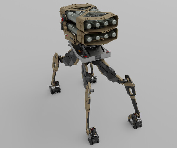 Artstation - Robot: Quadruped Missile Launcher 