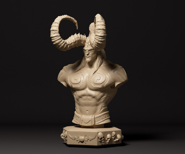 ArtStation - Illidan Stormrage Bust 3D Print Model | Resources