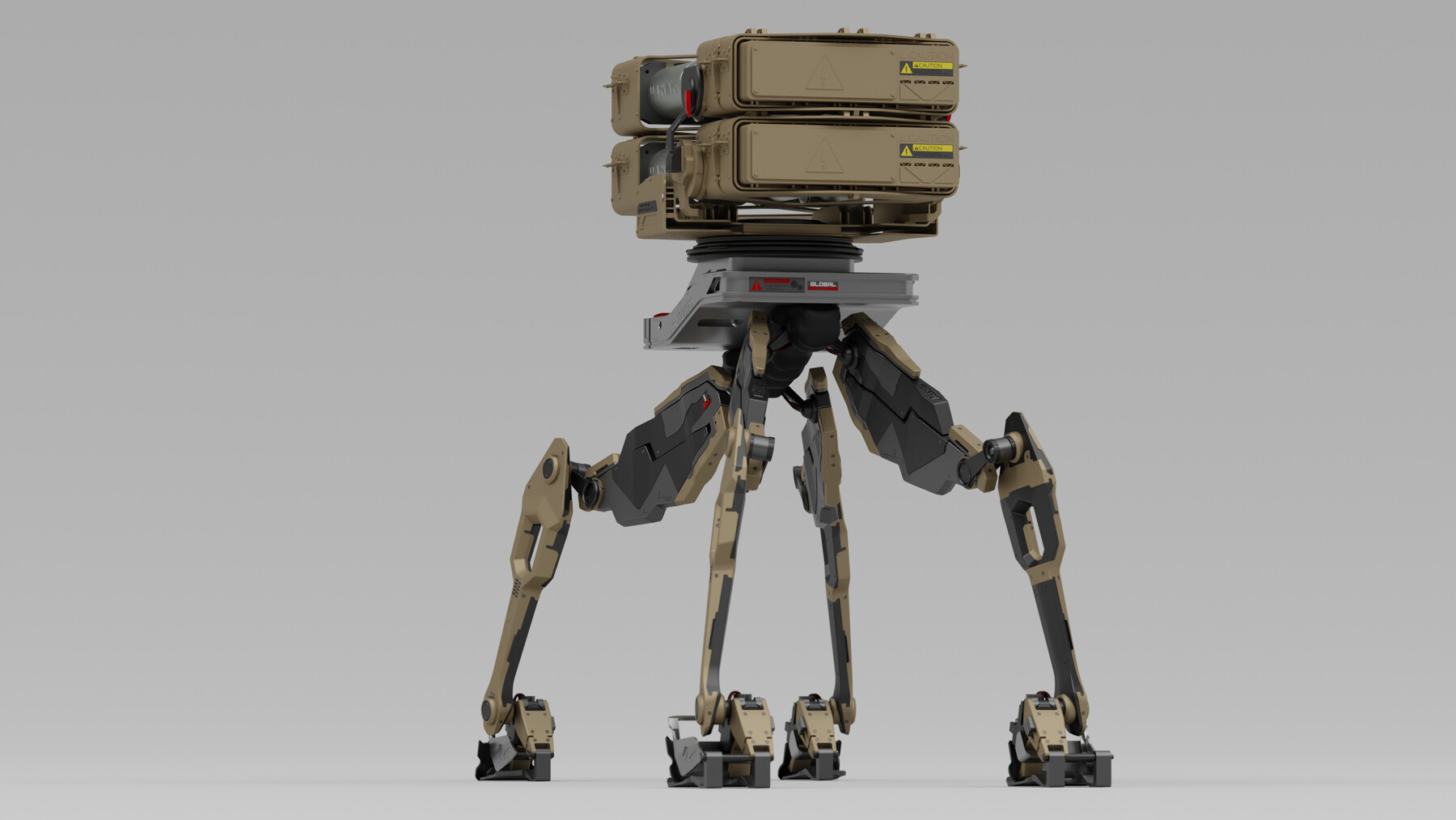 ArtStation - Robot: Quadruped Missile Launcher | Resources