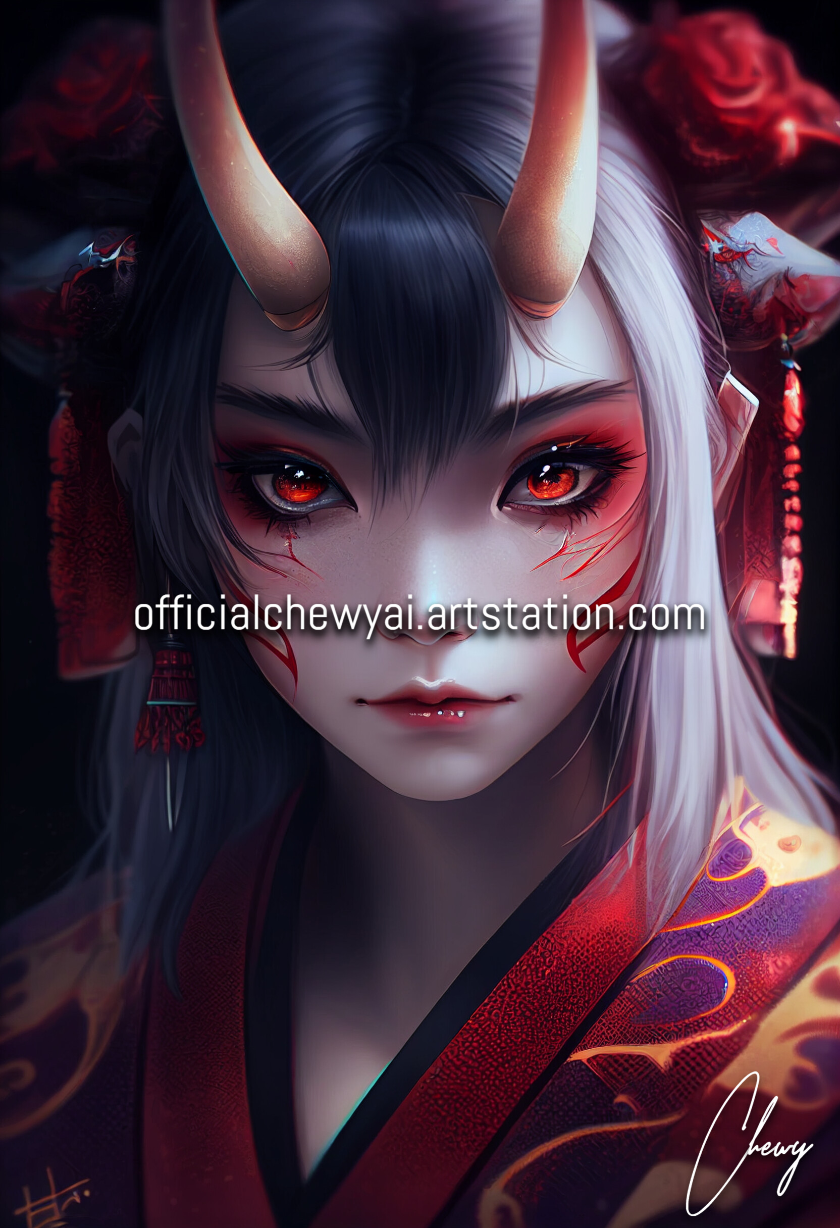 Artstation - Various Oni Girls (part Ii) 