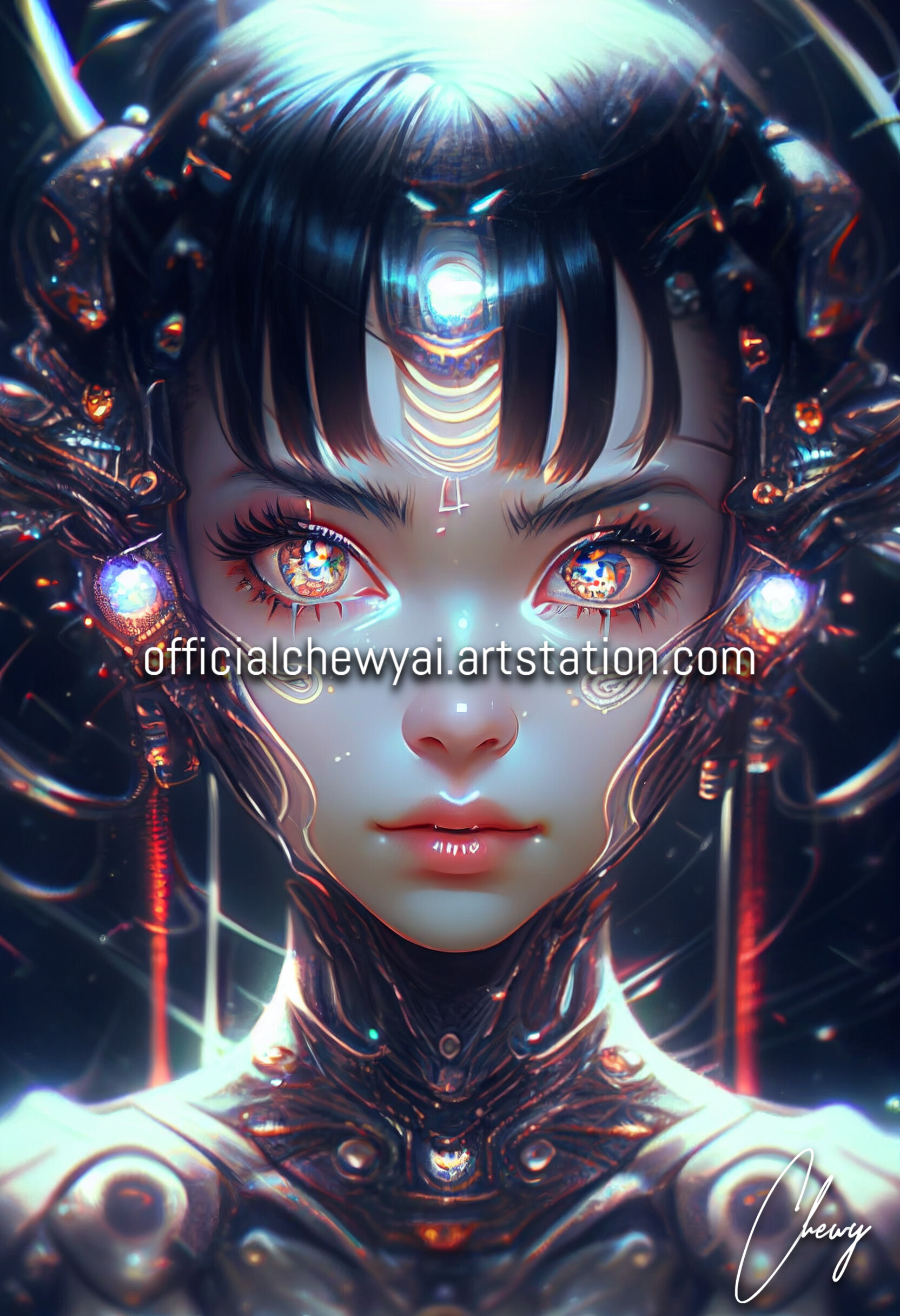 ArtStation - Various Robotic Girl Portraits (Part I) | Artworks