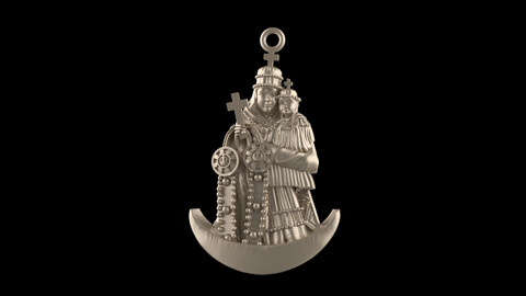 Mary pendant 3D-print model file