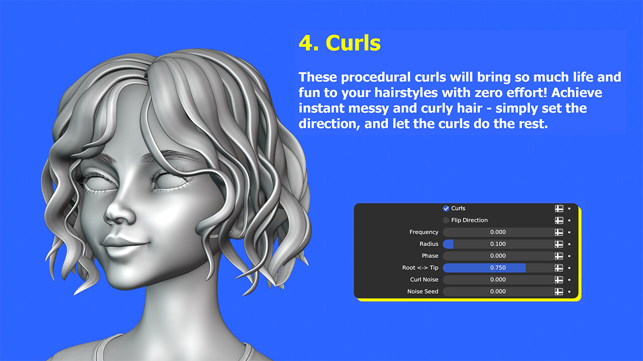 ArtStation - Stylized Hair PRO - Hair Editing Tool for Blender | Resources