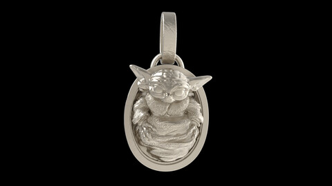 Baby Yoda pendant 3D-print model file