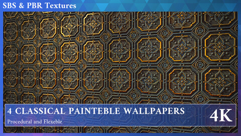 PROCEDURAL CLASSICAL PAINTEBLE WALLPAPER