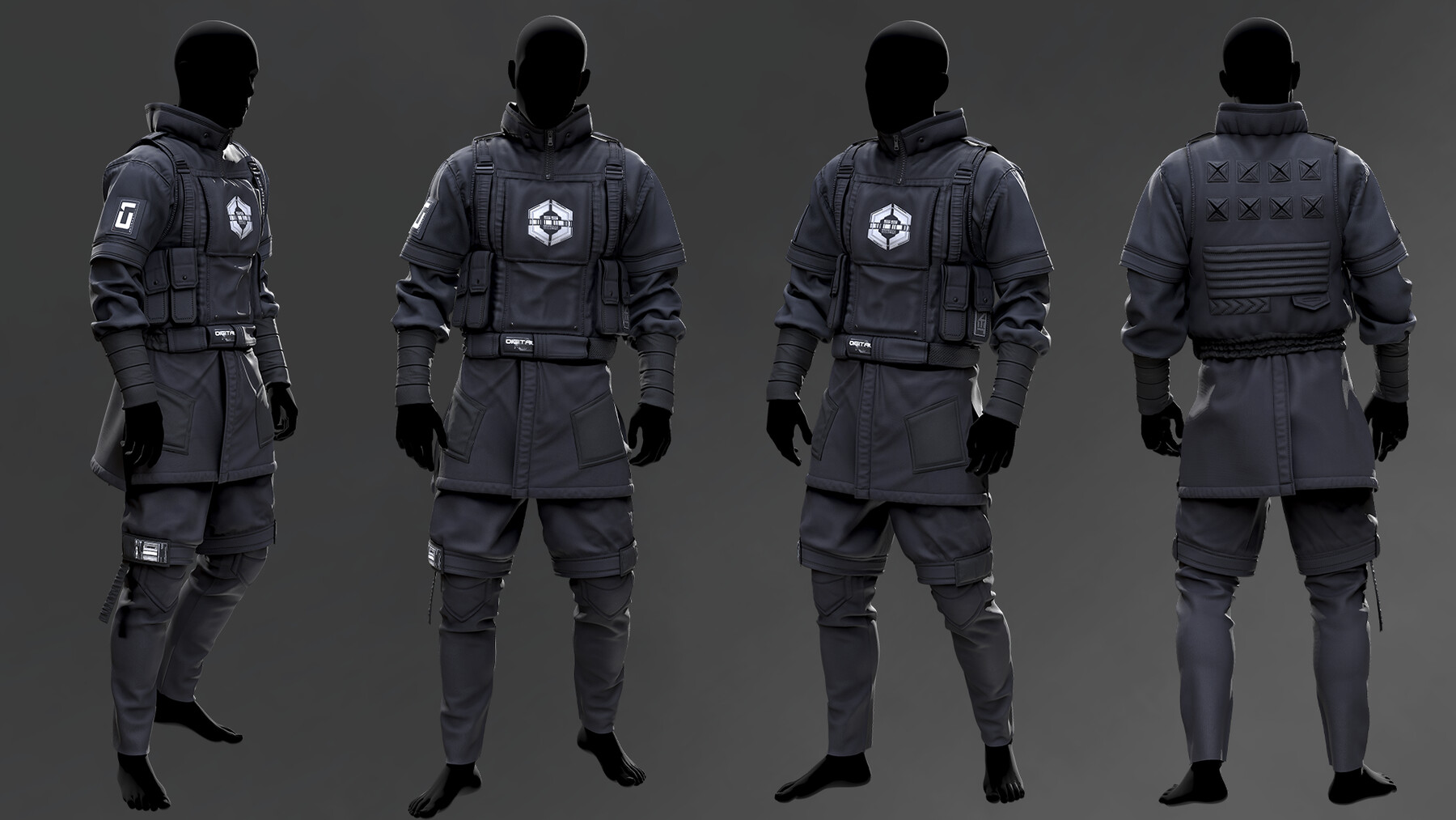 ArtStation - Techwear #1. Marvelous Designer / Clo 3D project +obj ...