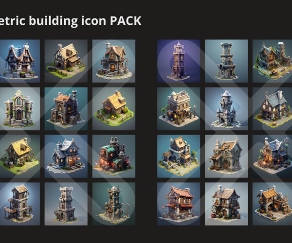 ArtStation - 2D Isometric RPG LOL styled Building Pack | Game Assets