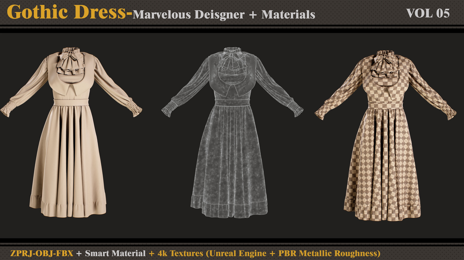 ArtStation - 5 Medieval Corsets/Marvelous Designer-OBJ-FBX-5 Smart