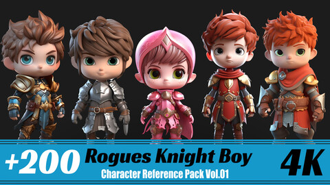 +230 Rogues Knight Boy | 4K | Character Reference pack Vol.01