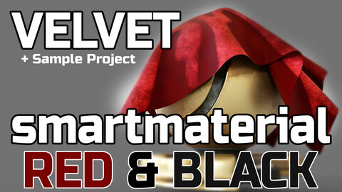 Velvet Smart Material / Red / Black