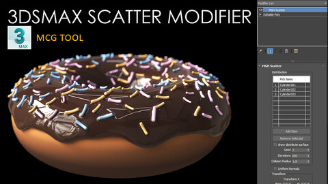 Scatter Modifier (3dsmax MCG)