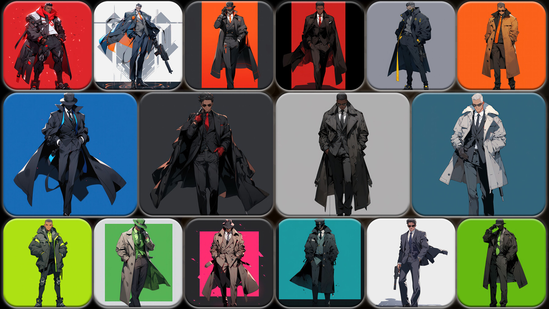 ArtStation - 200 Male Spy Fiction Anime (Full Body) Reference Pack | 4K ...