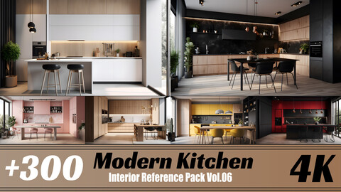 +300 Modern Kitchen | 4K | Interior Reference Pack Vol.06