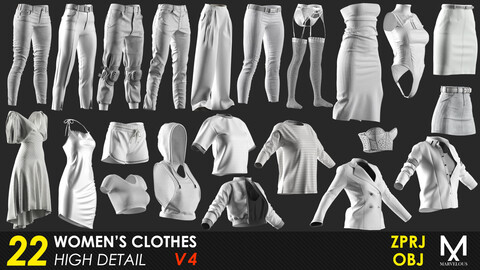 22 Women's Clothes Pack - VOL 4 - Marvelous / CLO Project file