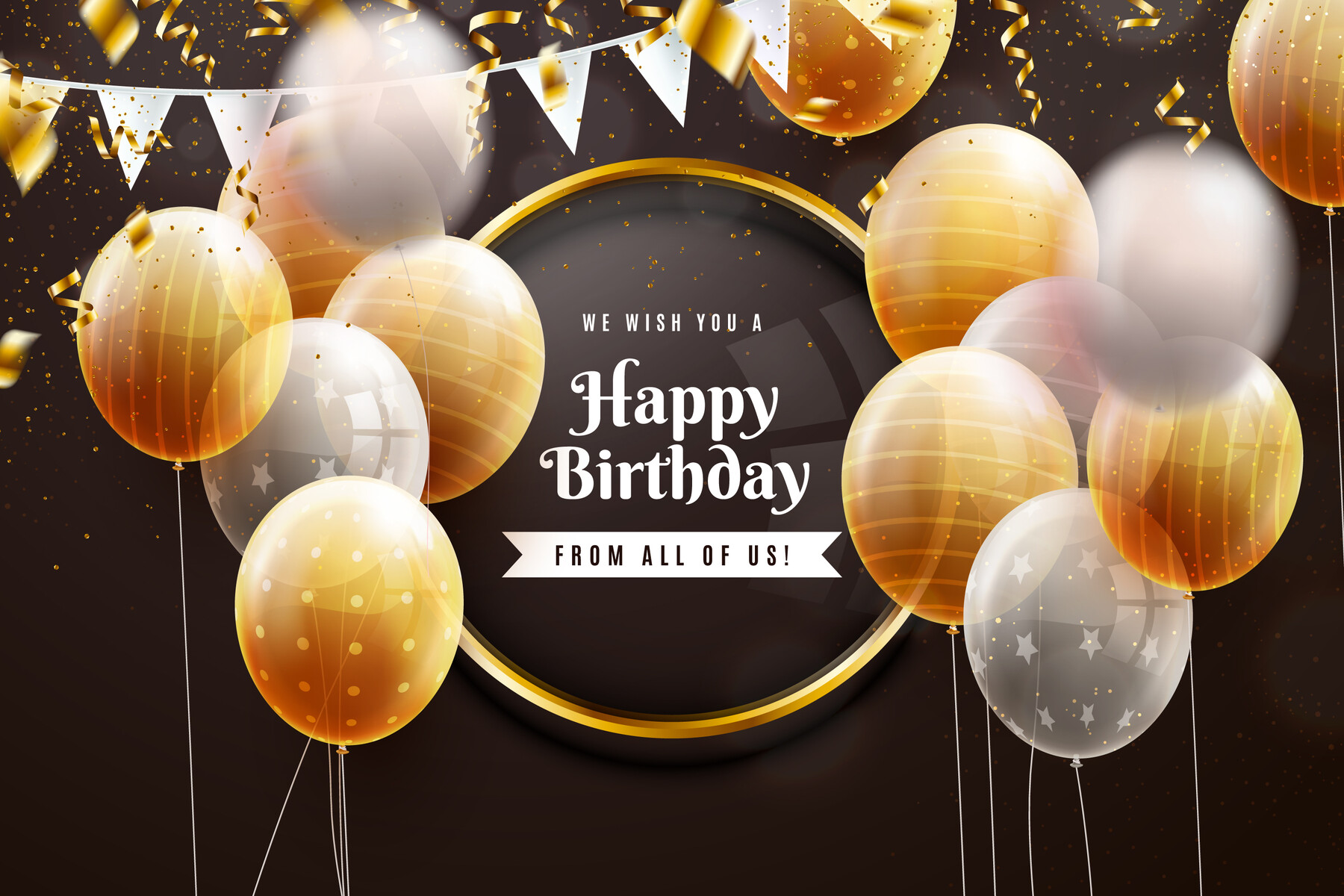 ArtStation - Happy Birthday, Holiday Invitation, Realistic Balloons, AI ...