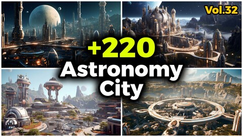 +230 Astronomy City Environment Concept (4k) | Vol_32