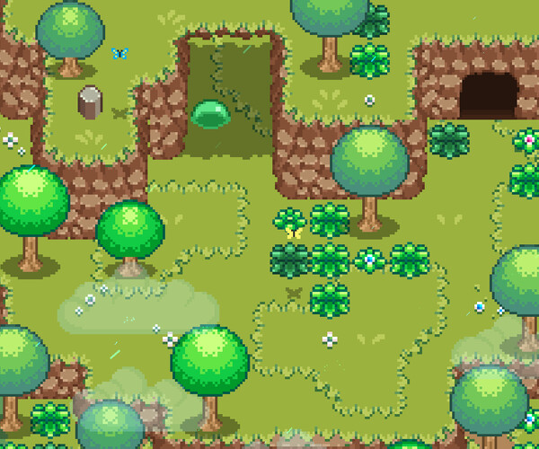 Artstation - Green Plains 16x16 Pixelart Tileset 