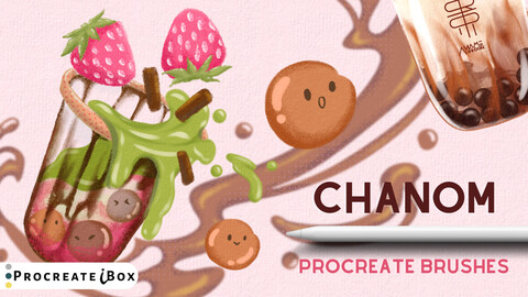 23 Chanom Procreate brushes | Kawaii illustration brushes | Cute Art on Procreate