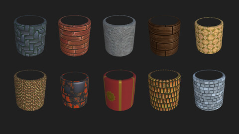 Pack of stylized materials