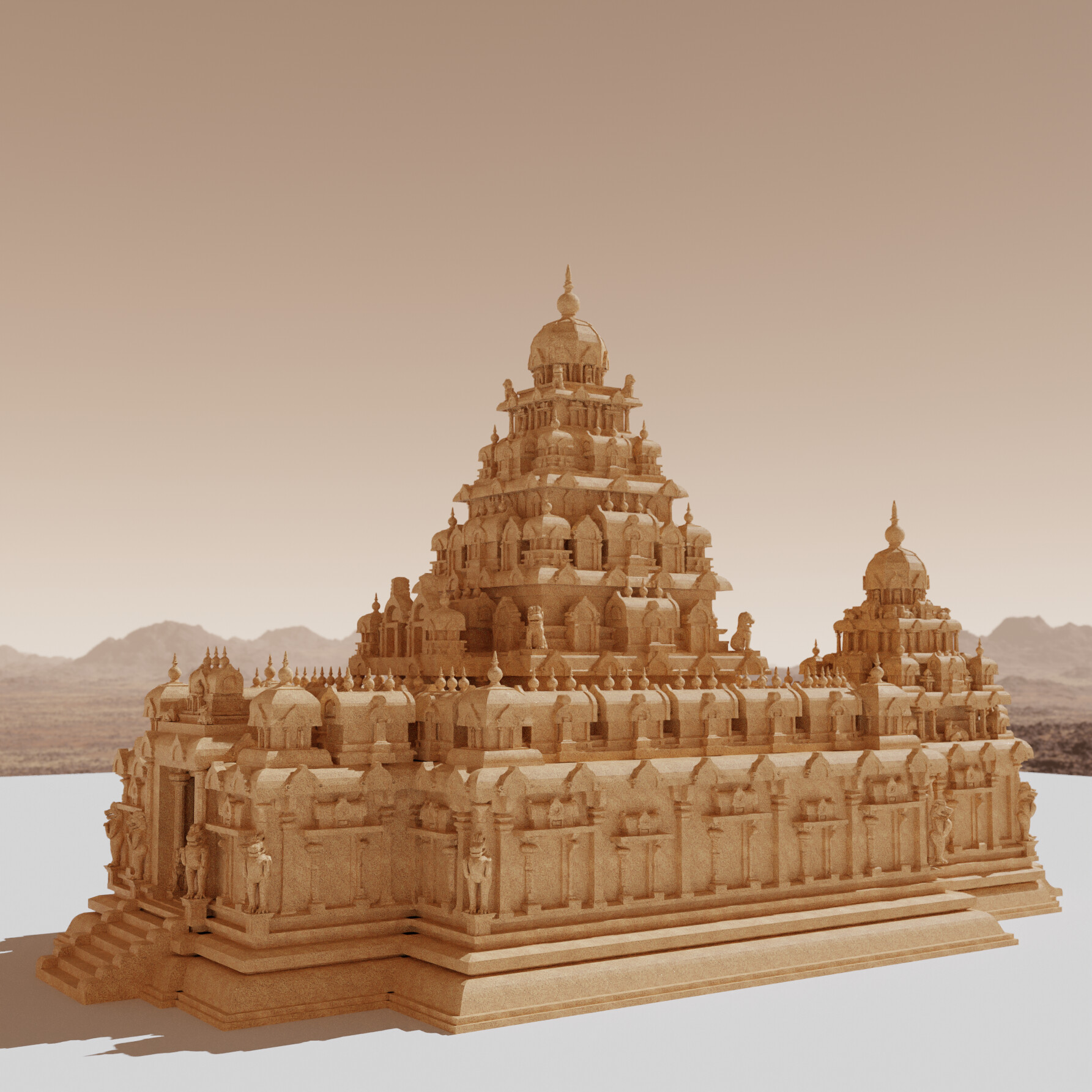 ArtStation - Seashore temple Complex Maamallapuram | Resources