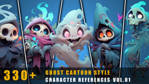 330+ Ghost Cartoon Style - Character References Vol.01