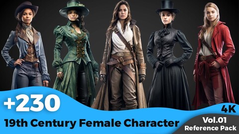 +230 - 19th Century Female Character Concept (4k)