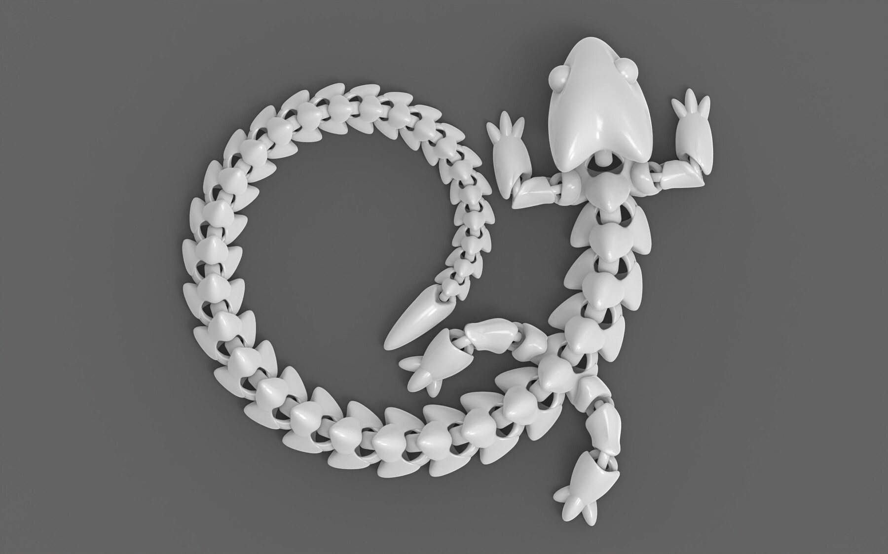 ArtStation - Articulated Dragon 001 - STL file for 3D printing in PLA ...