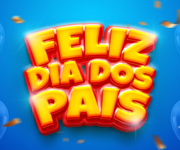 ArtStation - Feliz dia Dos Pais PSD fully editable text effect. Layer ...