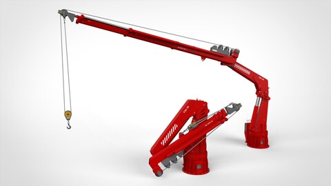 4-ton manipulator crane with articulated boom