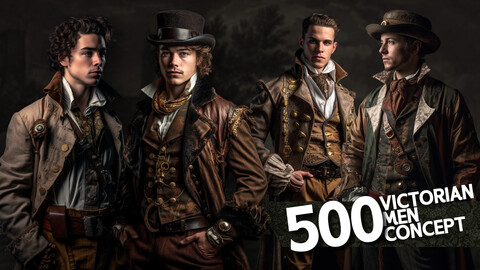 500 Victorian Men Concept _ VOL 2 _ Character Reference