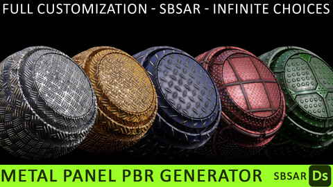 Metal Panel PBR Generator (SBSAR)