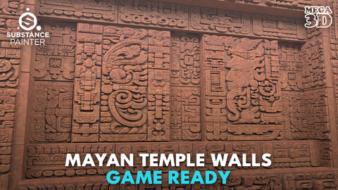 Yellow Mayan Temple Walls 230731