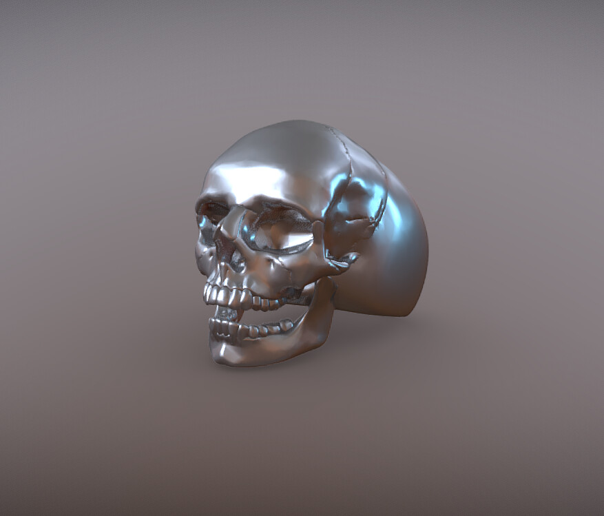 Artstation Skull Ring For 3d Print Resources