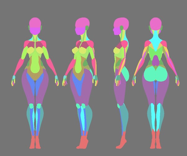 Artstation Stylized Girl Anatomy Blockout Resources