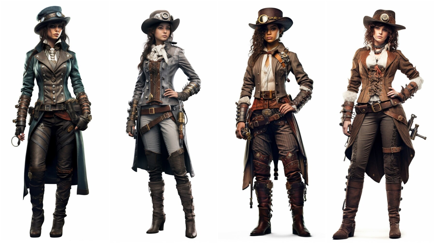 ArtStation - +210 Steampunk Female Character Concept (4k) | Artworks