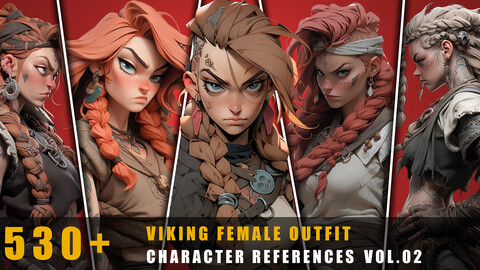 530+ Viking Female Outfit - Character References Vol.01