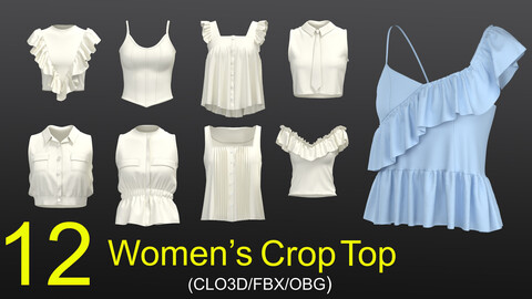 Women's Croo Top (CLO3D/FBX/OBG)