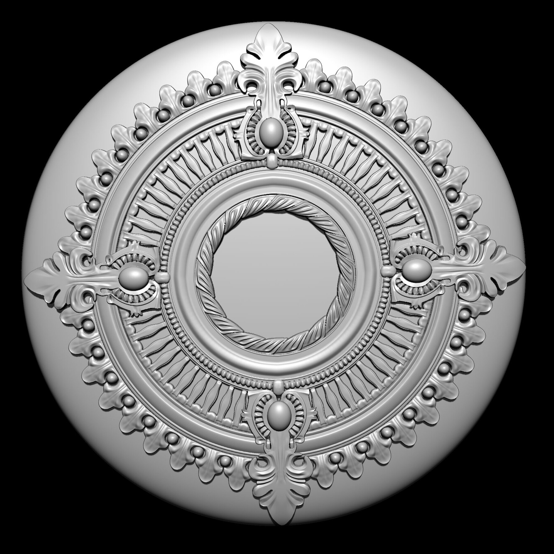 ArtStation - 8 Ornament Circular 3Dmodel Brush Alpha 3D Model | Brushes