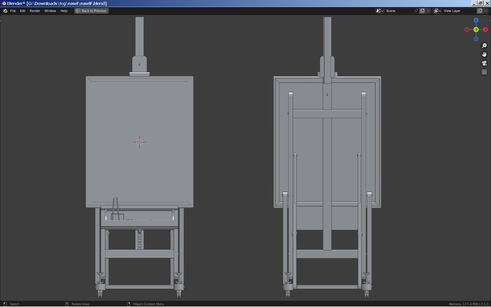 ArtStation - Artist set with easel