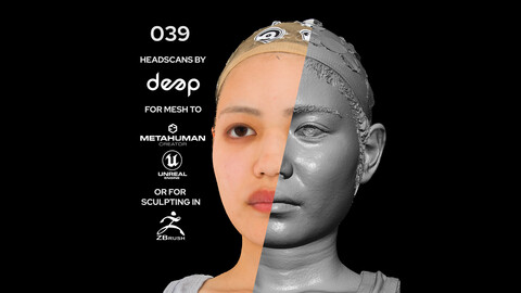 Asian Female 20s head scan 039