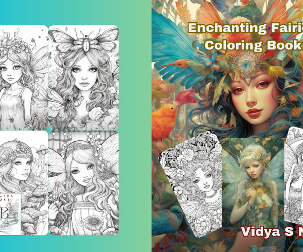 ArtStation - Enchanting Fairies Coloring Book | Artworks