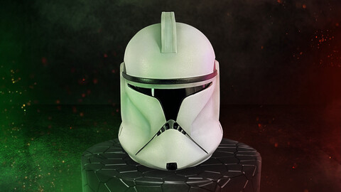 Printable Star Wars Clone Phase 1 Helmet STL